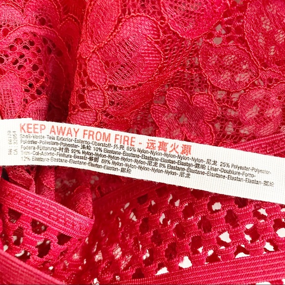 Free People Sitting Pretty Brami Red S NWT - Picture 10 of 10